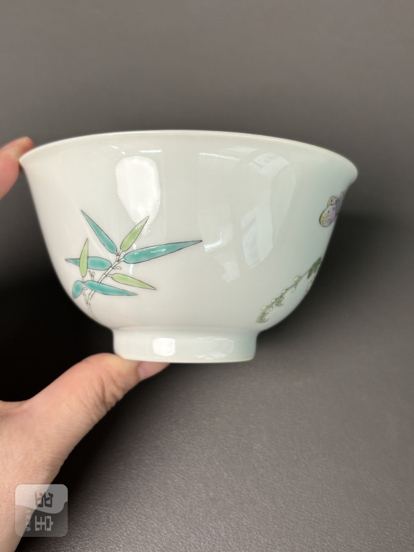 清嘉庆 粉彩过枝癞瓜纹碗 - 图7